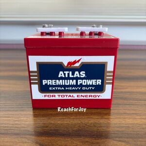 Vintage Atlas Radio Premium Power AM Transistor Radio Display Advertising